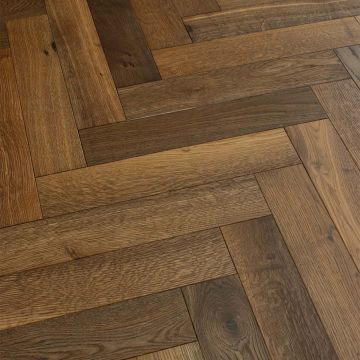 Havana Smoked Oak Engineered Herringbone Flooring (1.944m²)