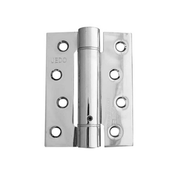 Jedo Steel Single Action Spring Hinges 102x76x2.7mm (PK of 3) Polished Chrome