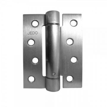 Jedo Steel Single Action Spring Hinges 102x76mm 102x76x2.7mm (PK of 3) Satin Chrome