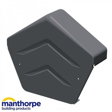 Manthorpe uPVC Angle Ridge End Cap Grey