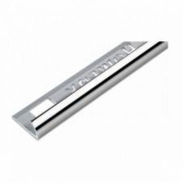 Metal Round Edge Trade Tile Trim Silver 6mm