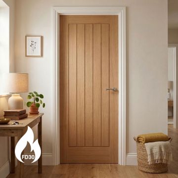 Essentials Mexicano Internal White Oak Finished Fire Door