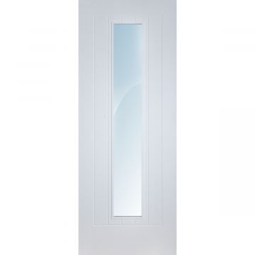 Mexicano White Primed 1 Light Clear Glazed Door