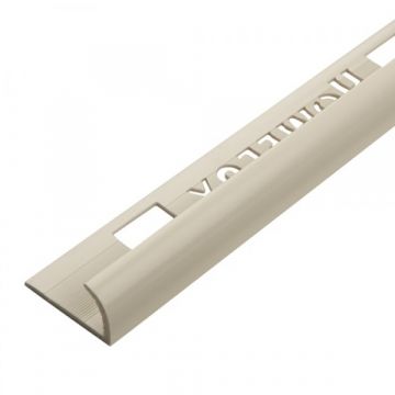 PVC Round Edge Tile Trim Soft Cream 9mm