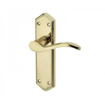 Paris Suite Door Handles on Latchplate PVD Brass