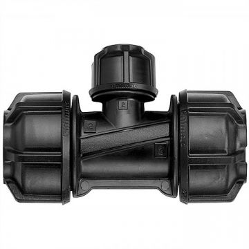 Philmac 9332 Metric/Imperial Unequal Reducing Tee 25mm x 25mm x 20mm