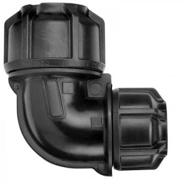 Philmac 9631 Metric/Imperial Poly x Female Elbow 25mm x 1/2"