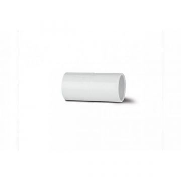 Polypipe NS44 Overflow Solvent Weld Straight Connector 21.5mm White