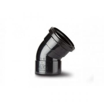 Polypipe SB403 Double Socket Offset Bend 135D 110mm Black