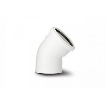 Polypipe SB403 Double Socket Offset Bend 135D 110mm White