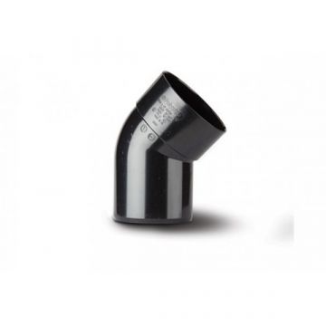 Polypipe SB404 Single Socket Offset Bend 135D 110mm Black