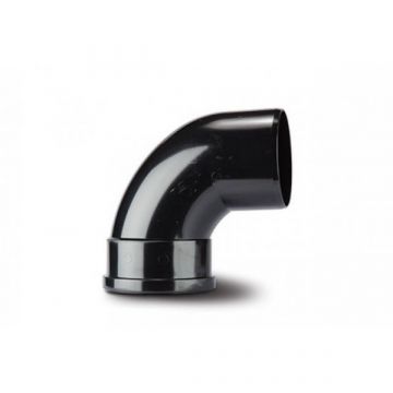 Polypipe SB409 Single Socket 92.5D Bend 110mm Black