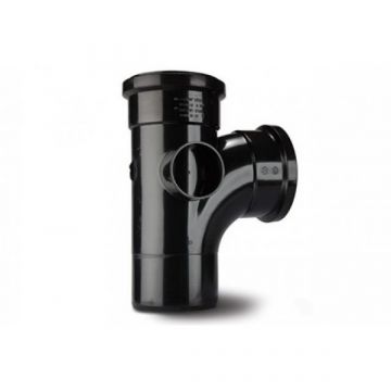 Polypipe ST401 92.5D Single Branch 2 Boss 110mm Black