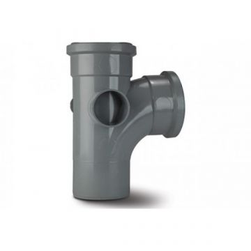 Polypipe ST401 92.5D Single Branch 2 Boss 110mm Grey