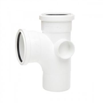 Polypipe ST401 92.5D Single Branch 2 Boss 110mm White