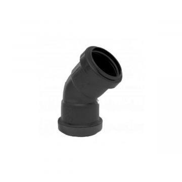 Polypipe WP18 Push Fit Waste Obtuse Bend 45D 40mm Black