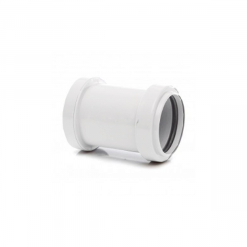 Polypipe WP26 Push Fit Waste Straight Coupling Double Socket 40mm White