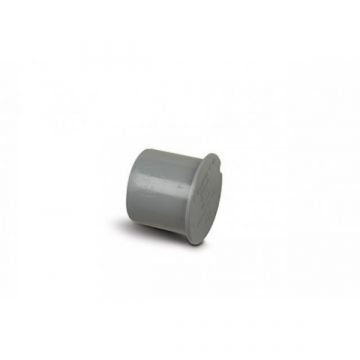 Polypipe WP30 Push Fit Waste Socket Plug 40mm Grey