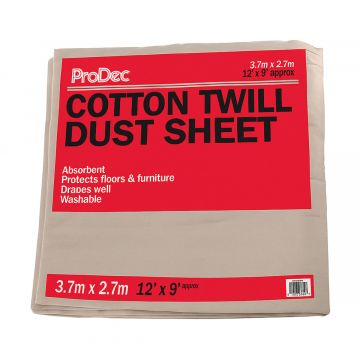 ProDec Cotton Twill Dust Sheet 12' × 9'