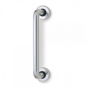 Round Bar Pull Handle on Rose 225mm x 19mm SAA