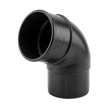 Round Downpipe Bend 112.5 Degree Black 68mm