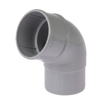 Round Downpipe Bend 112.5 Degree Grey 68mm