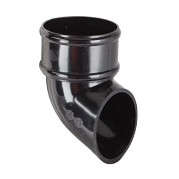 Round Downpipe Shoe Black 68mm 