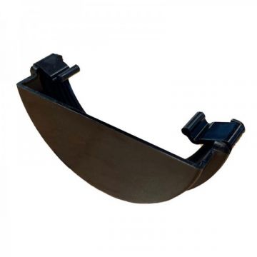 Round Stop End Black 112mm