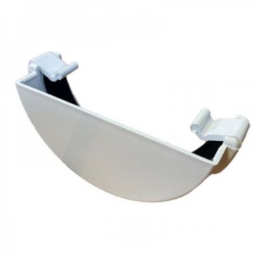 Round Stop End White 112mm