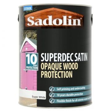 Sadolin Superdec Opaque Wood Protection Super White 2.5L