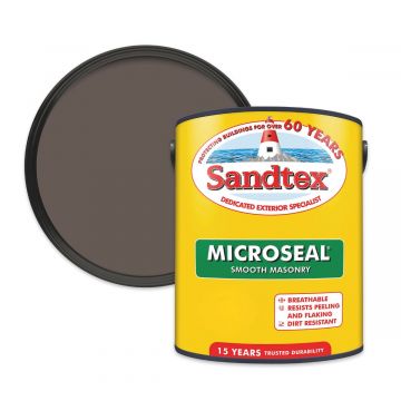 Sandtex Bitter Chocolate Microseal Ultra Smooth Masonry Paint 5L