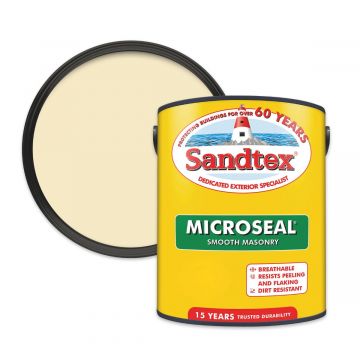 Sandtex Cornish Cream Microseal Ultra Smooth Masonry Paint 5L