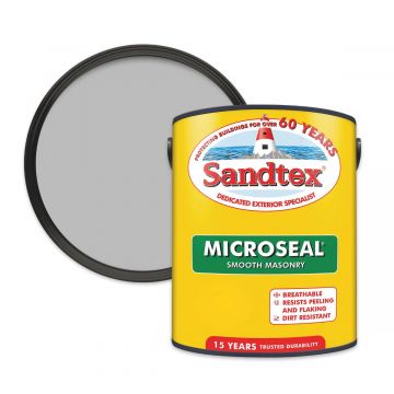 Sandtex Gallery Grey Microseal Ultra Smooth Masonry Paint 5L