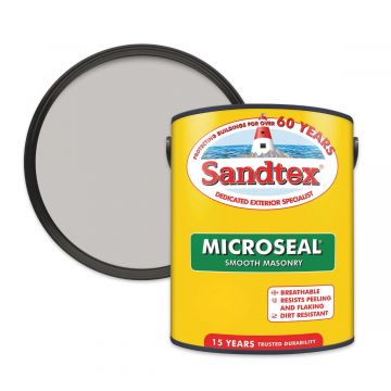 Sandtex Gravel Grey Microseal Ultra Smooth Masonry Paint 5L