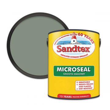Sandtex Olive Microseal Ultra Smooth Masonry Paint 5L