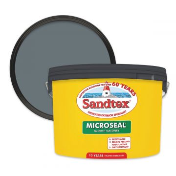 Sandtex Slate Grey Microseal Ultra Smooth Masonry Paint 10L