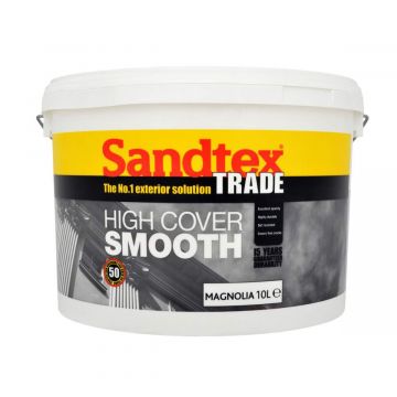 Sandtex Trade Magnolia High Cover Smooth Masonry Paint 10L