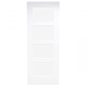 Shaker Internal White Primed 4 Lite White Laminated Glazed Door