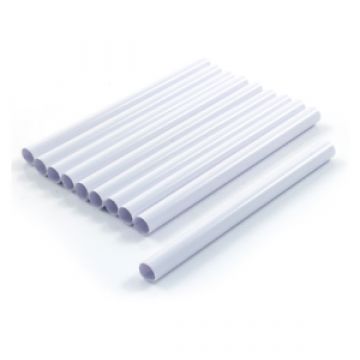 Snap On Pipe Covers White 200mm (10 pack)