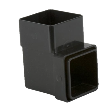 Square Downpipe Bend 92.5 Degree Black 65mm