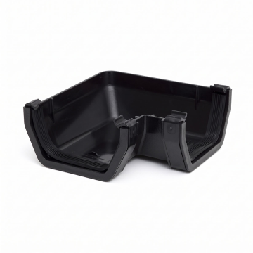 Square Gutter Angle 90 Degree Black 114mm