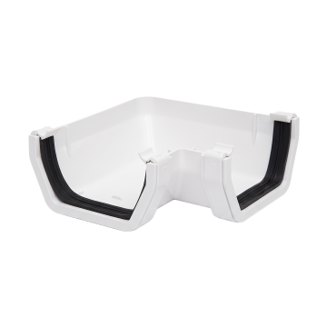 Square Gutter Angle 90 Degree White 114mm