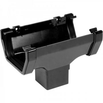 Square Running Outlet 114mm Black