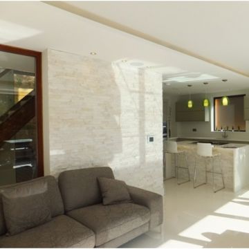 Tier Contemporary Real Stone Panelling White