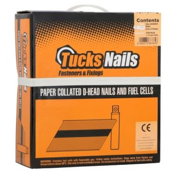 Tucks 63 x 2.8mm RG Galv Nails (3300) & 3 Fuel Packs