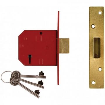 Union Y2134 5 Lever Mortice Deadlock 65mm PB
