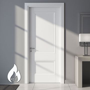 Deramore Internal White Primed 2 Panel Fire Door