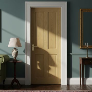 White Oak 4 Panel Unfinished Internal Door