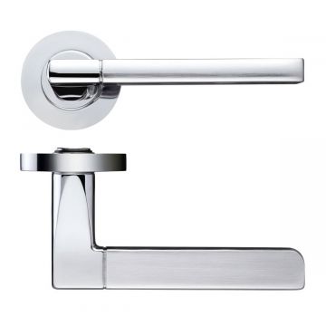 Zoo Venice Door Handles - Satin Chrome & Chrome Plated