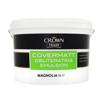 Crown Trade Covermatt Obliterating Emulsion Magnolia 10L